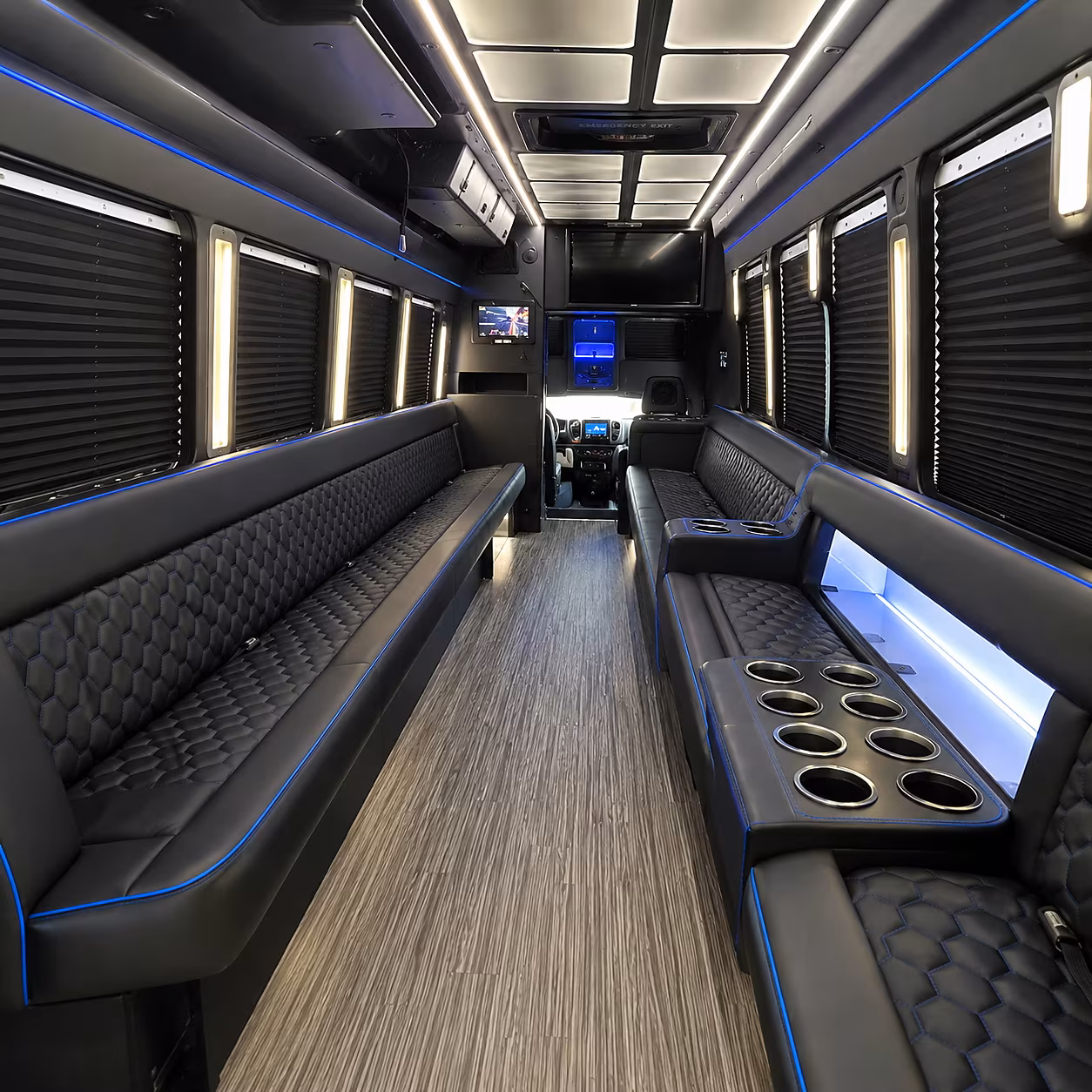 east orange party bus rental interior