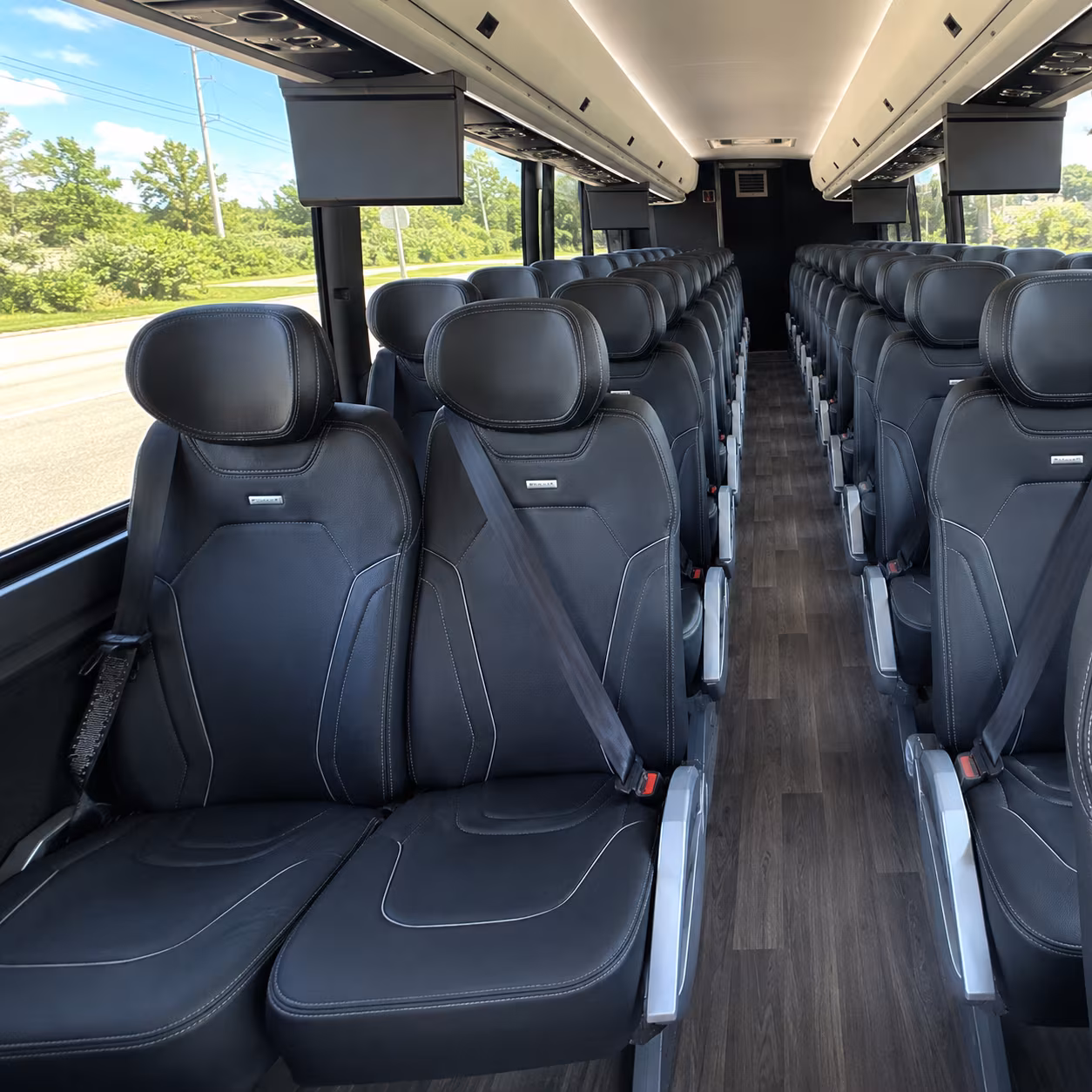 irvington charter bus rental interior
