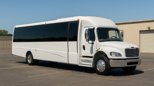 Exterior of Charter Bus Company East Orange's 15 Passenger Minibus in East Orange