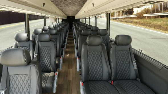 Interior of Charter Bus Company East Orange's 15 Passenger Minibus in East Orange