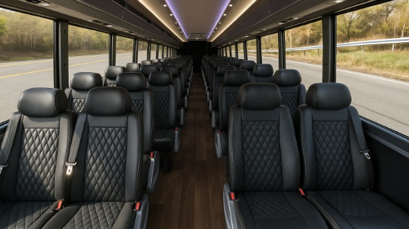 Interior of Charter Bus Company East Orange's 30 Passenger Minibus in East Orange