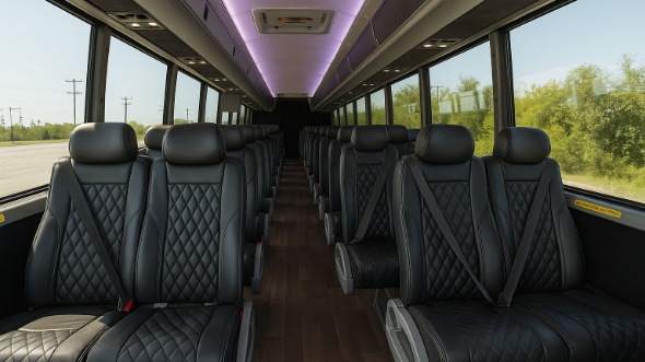 Interior of Charter Bus Company East Orange's 35 Passenger Minibus in East Orange
