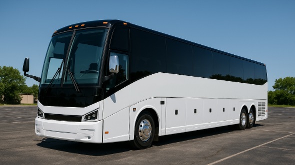 Exterior of Charter Bus Company Irvington's 50 Passenger Charter Bus in Irvington