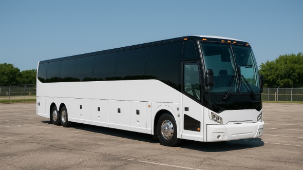 Exterior of Charter Bus Company East Orange's 55 Passenger Charter Bus in East Orange