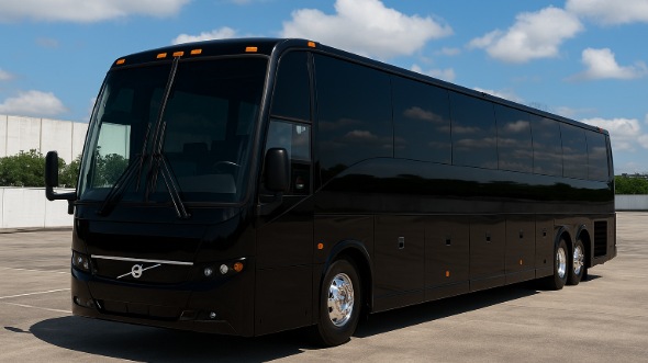 Exterior of Charter Bus Company East Orange's 56 Passenger Charter Bus in East Orange