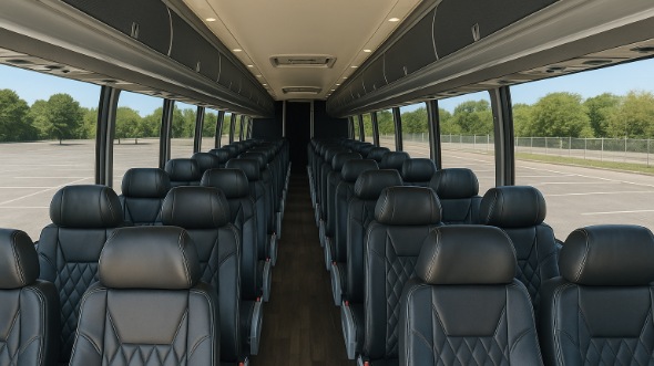east orange 50 passenger charter bus inside