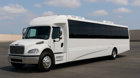 Exterior of Charter Bus Company East Orange's Party Bus in East Orange